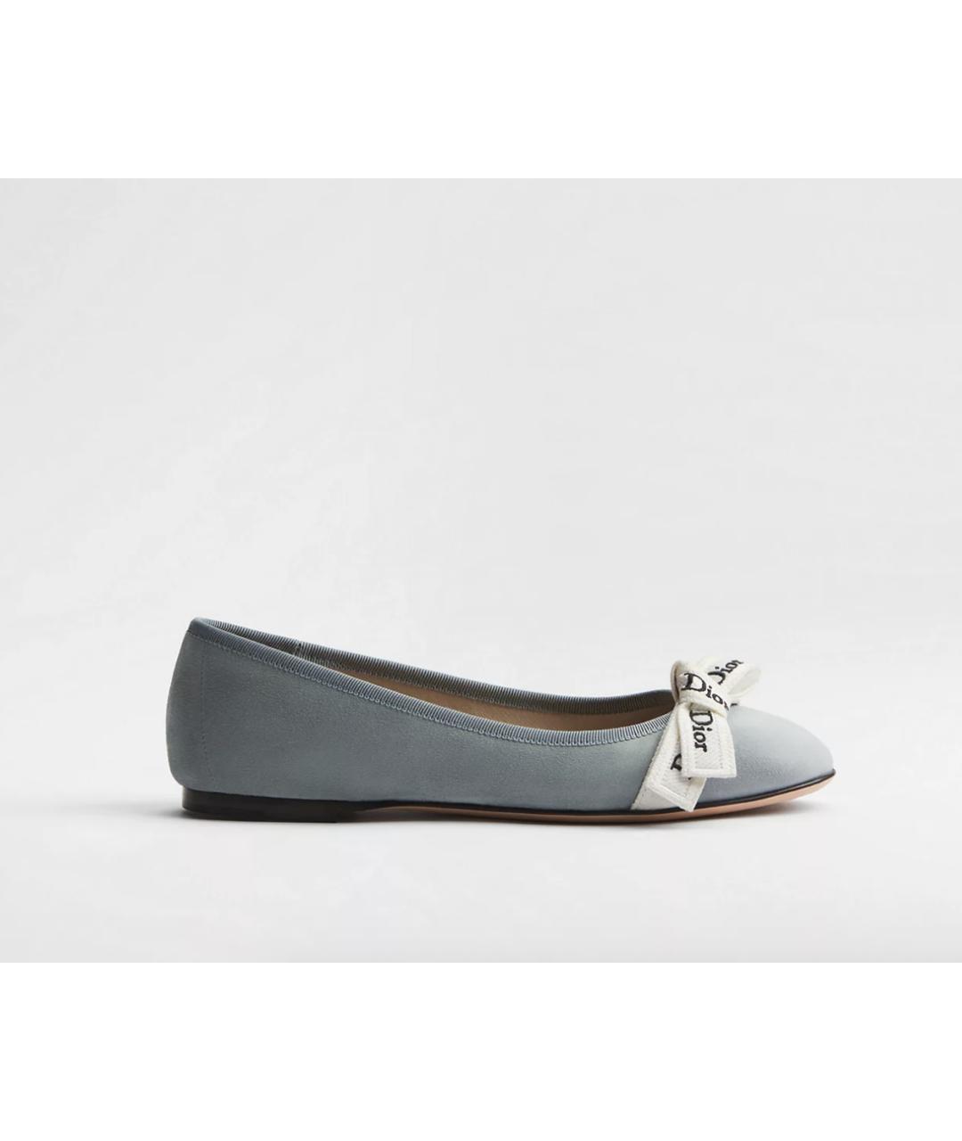 CHRISTIAN DIOR Серые балетки, фото 4