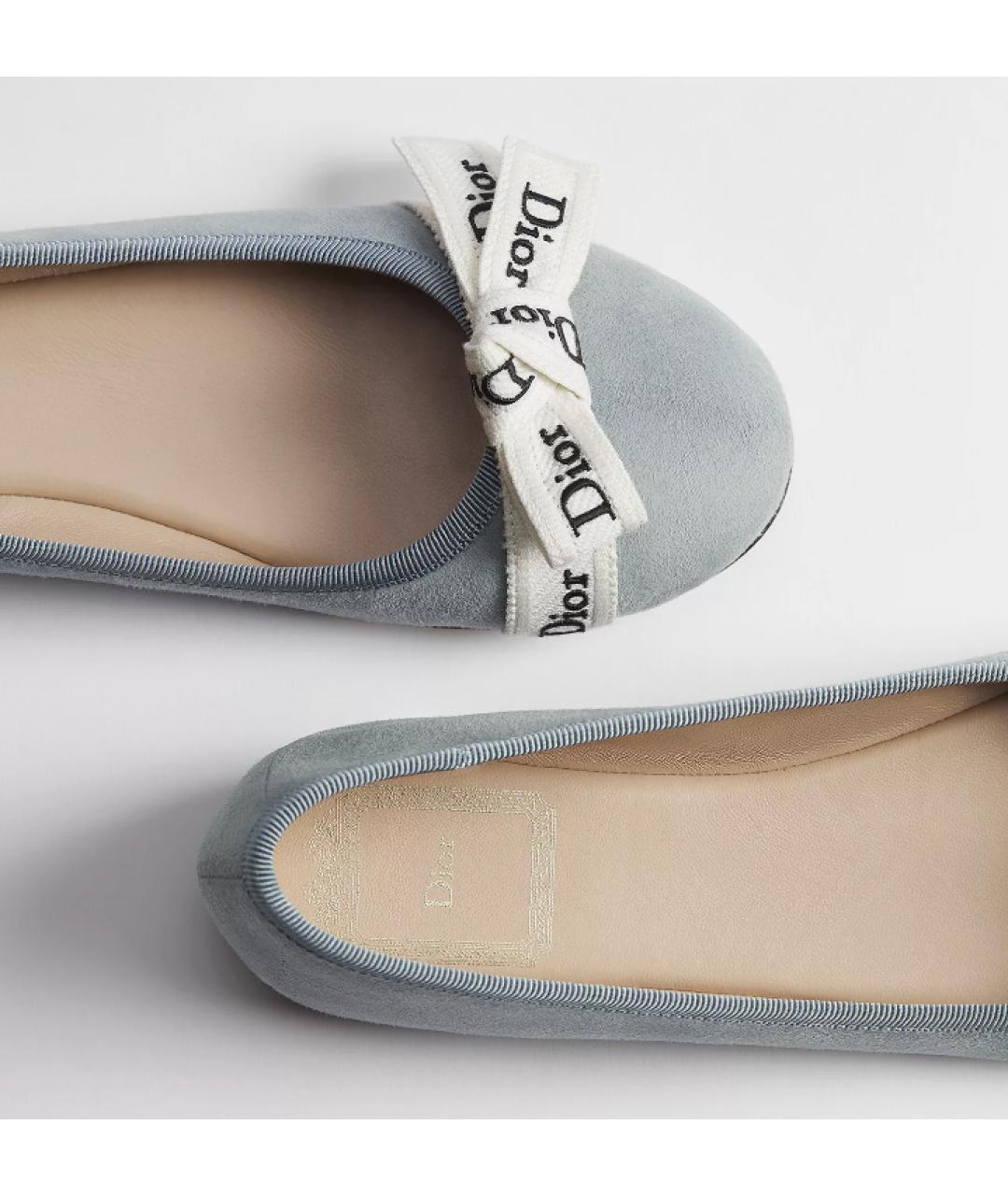 CHRISTIAN DIOR Серые балетки, фото 3
