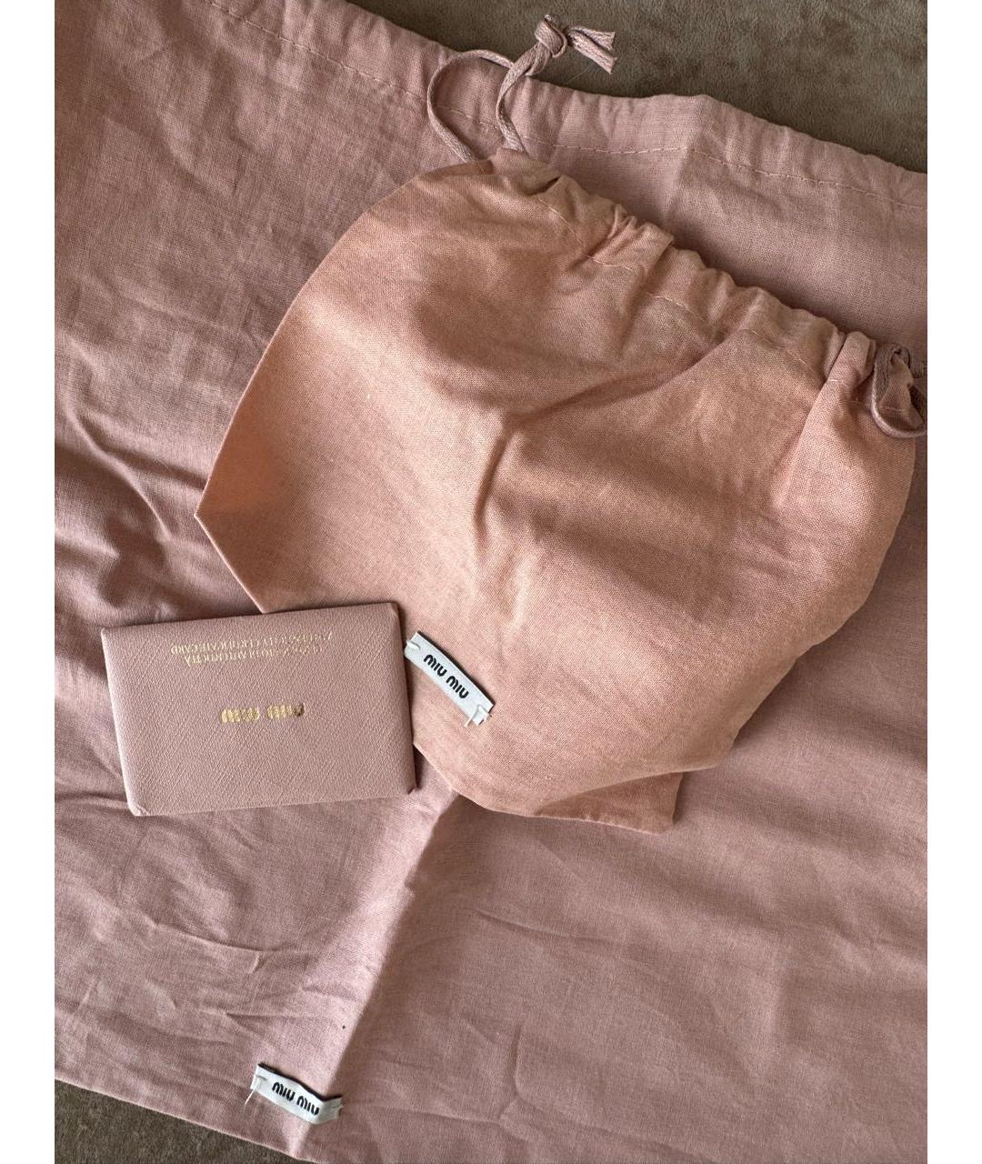 MIU MIU Серая кожаная сумка с короткими ручками, фото 8
