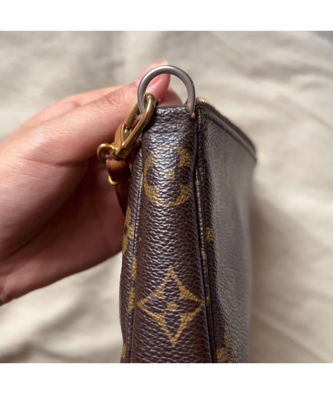 LOUIS VUITTON Коричневая сумка с короткими ручками из канвы, фото 8