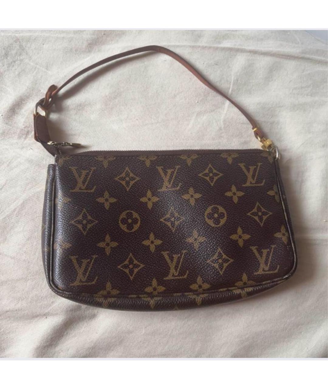 LOUIS VUITTON Коричневая сумка с короткими ручками из канвы, фото 2