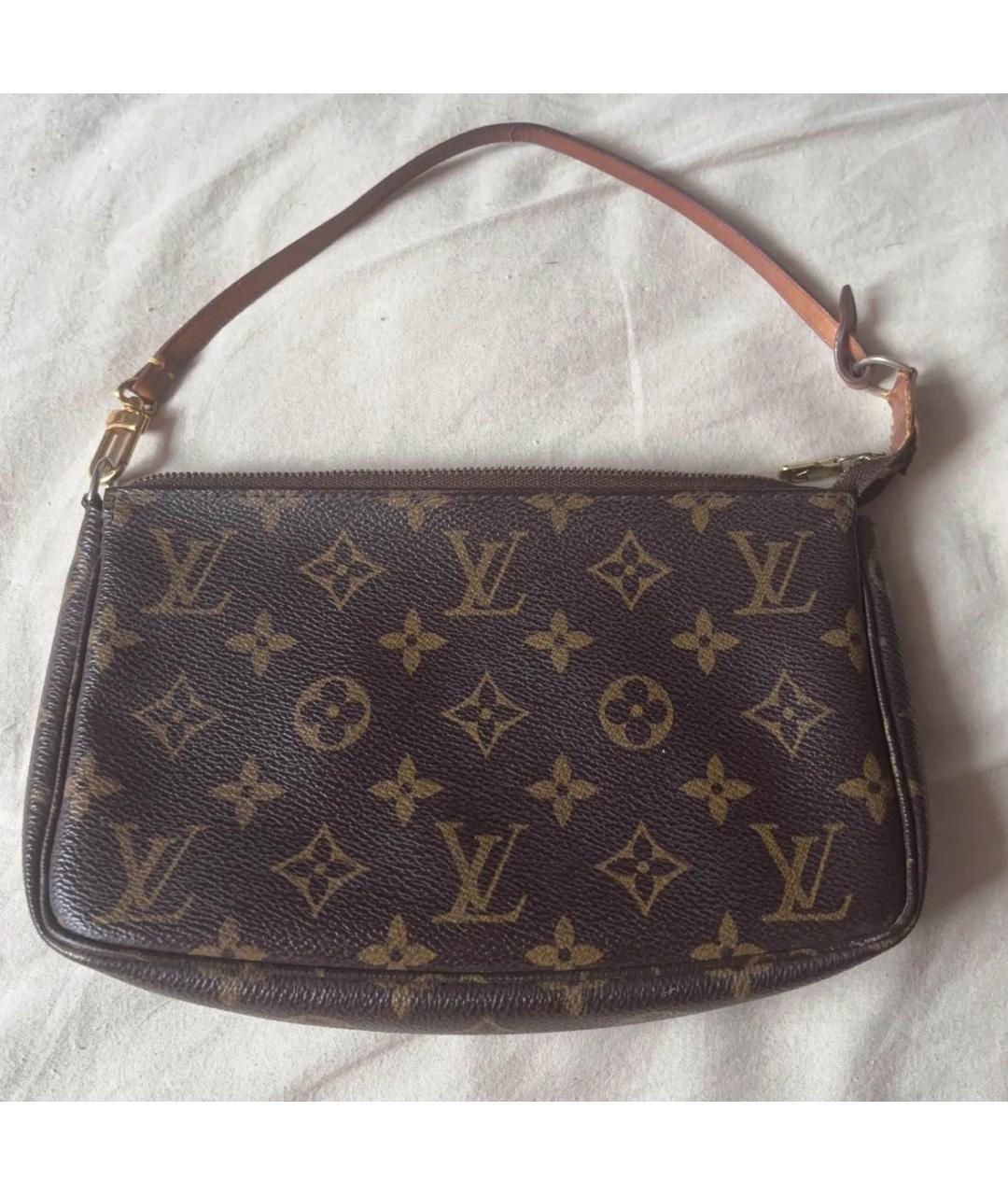 LOUIS VUITTON Коричневая сумка с короткими ручками из канвы, фото 3