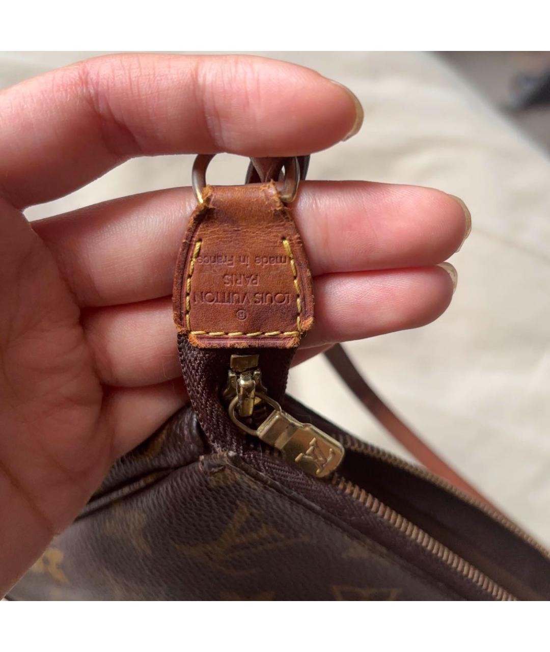 LOUIS VUITTON Коричневая сумка с короткими ручками из канвы, фото 6