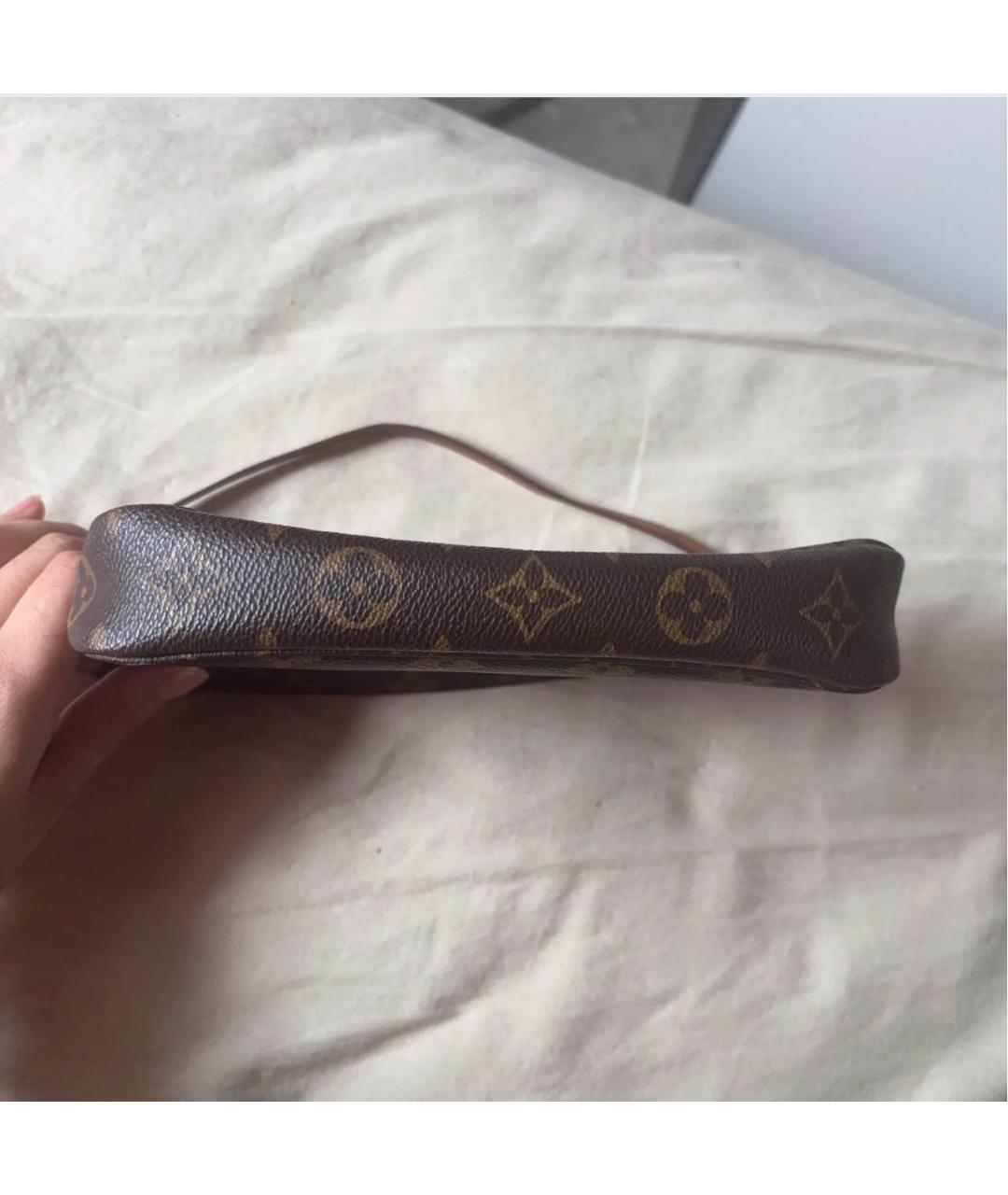 LOUIS VUITTON Коричневая сумка с короткими ручками из канвы, фото 4