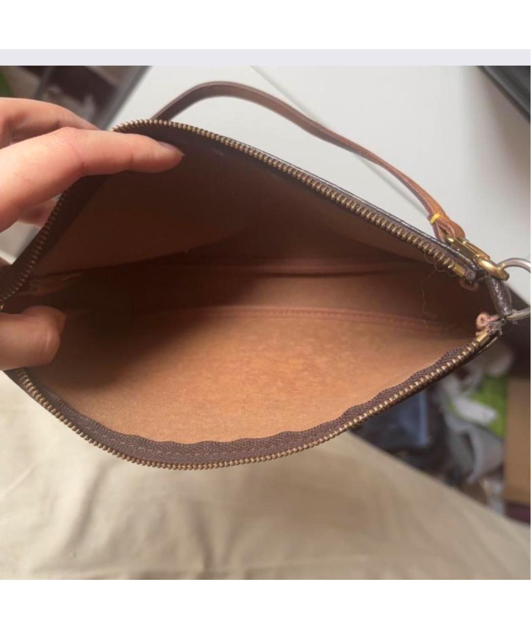 LOUIS VUITTON Коричневая сумка с короткими ручками из канвы, фото 5