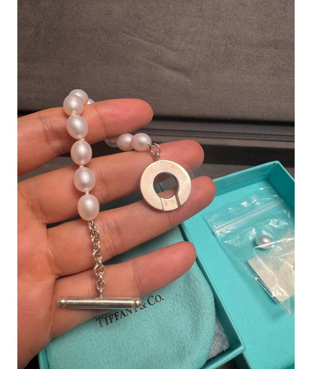 TIFFANY&CO Белый жемчужный браслет, фото 3