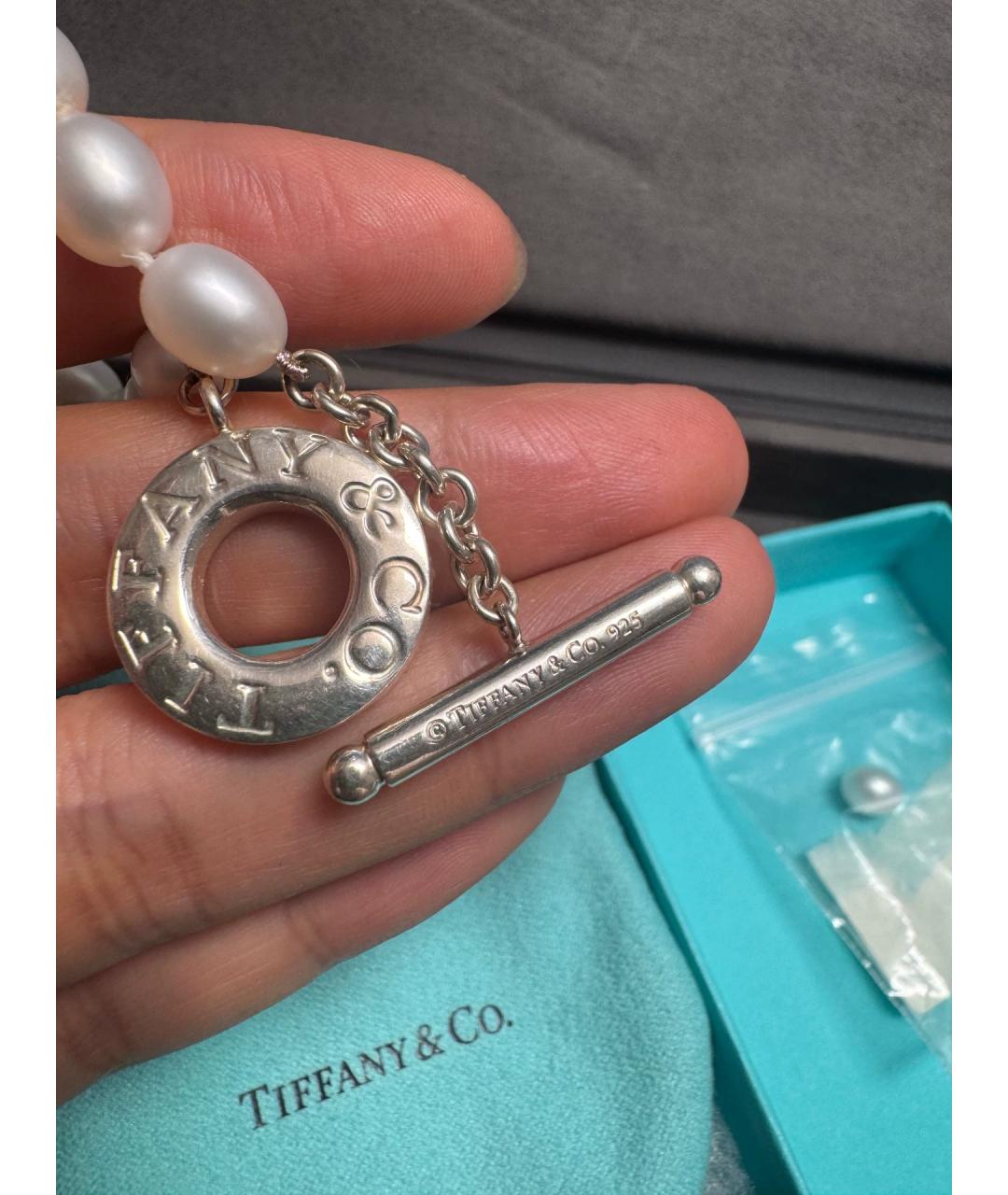 TIFFANY&CO Белый жемчужный браслет, фото 4