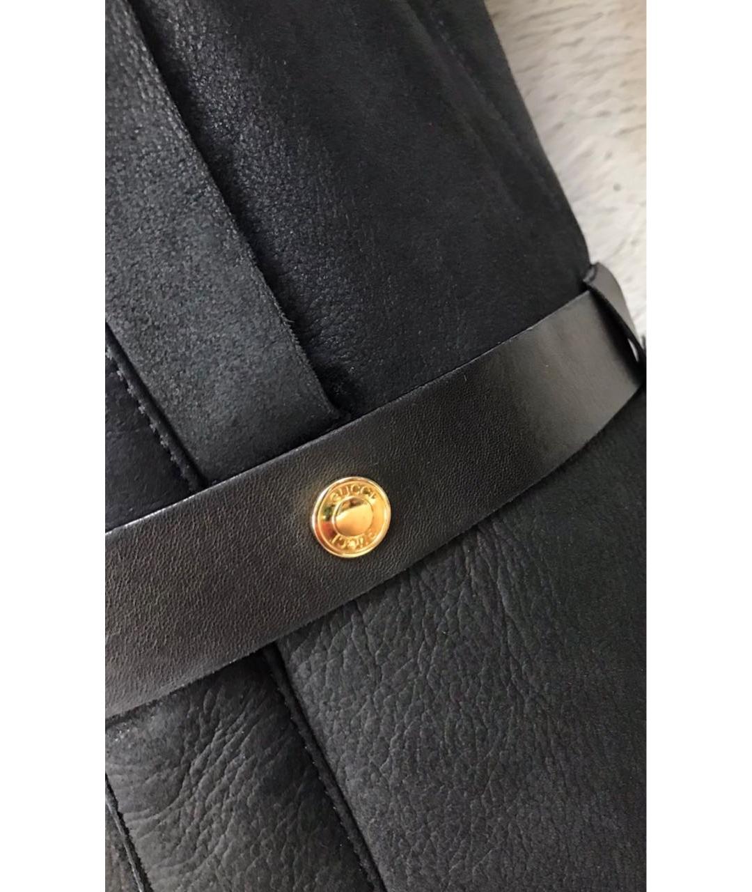 GUCCI Антрацитовая кожаная дубленка, фото 4
