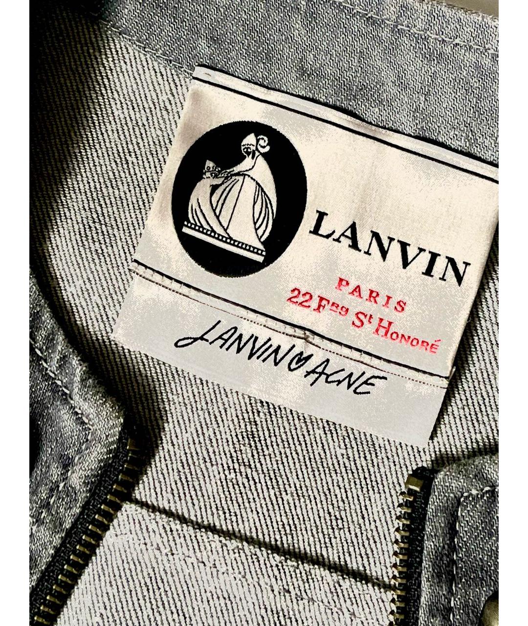 LANVIN Серый деним жакет/пиджак, фото 3