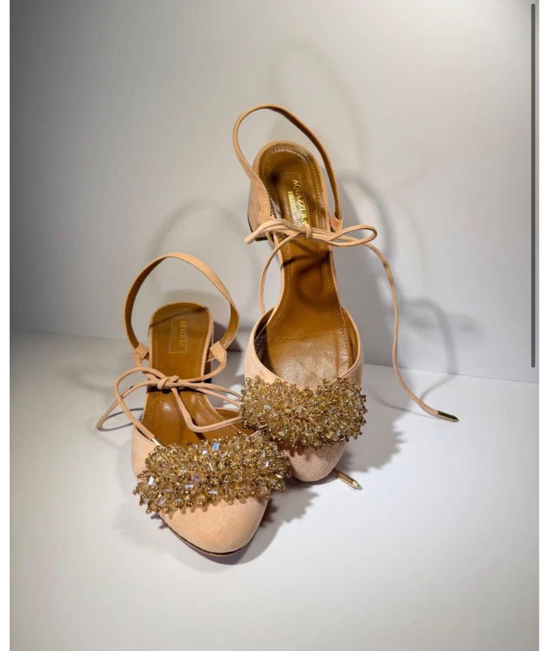 AQUAZZURA Замшевые туфли, фото 3