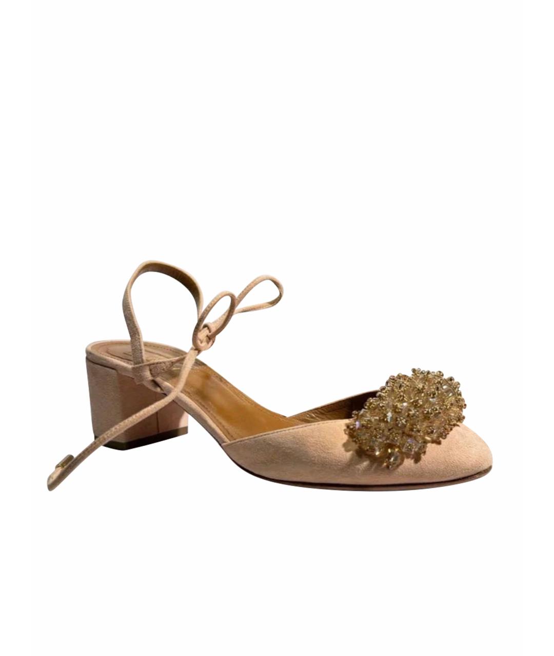 AQUAZZURA Замшевые туфли, фото 1