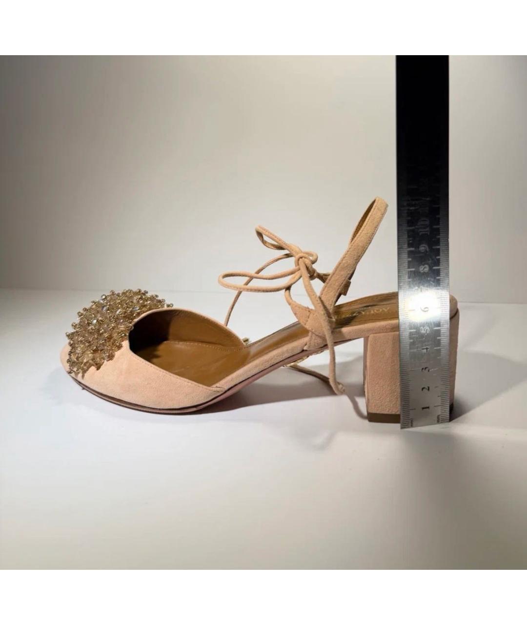 AQUAZZURA Замшевые туфли, фото 4