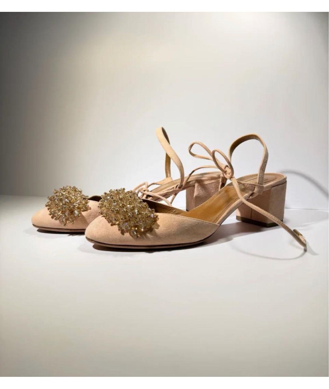 AQUAZZURA Замшевые туфли, фото 6