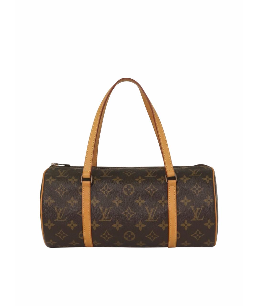 LOUIS VUITTON Коричневая сумка с короткими ручками из канвы, фото 1