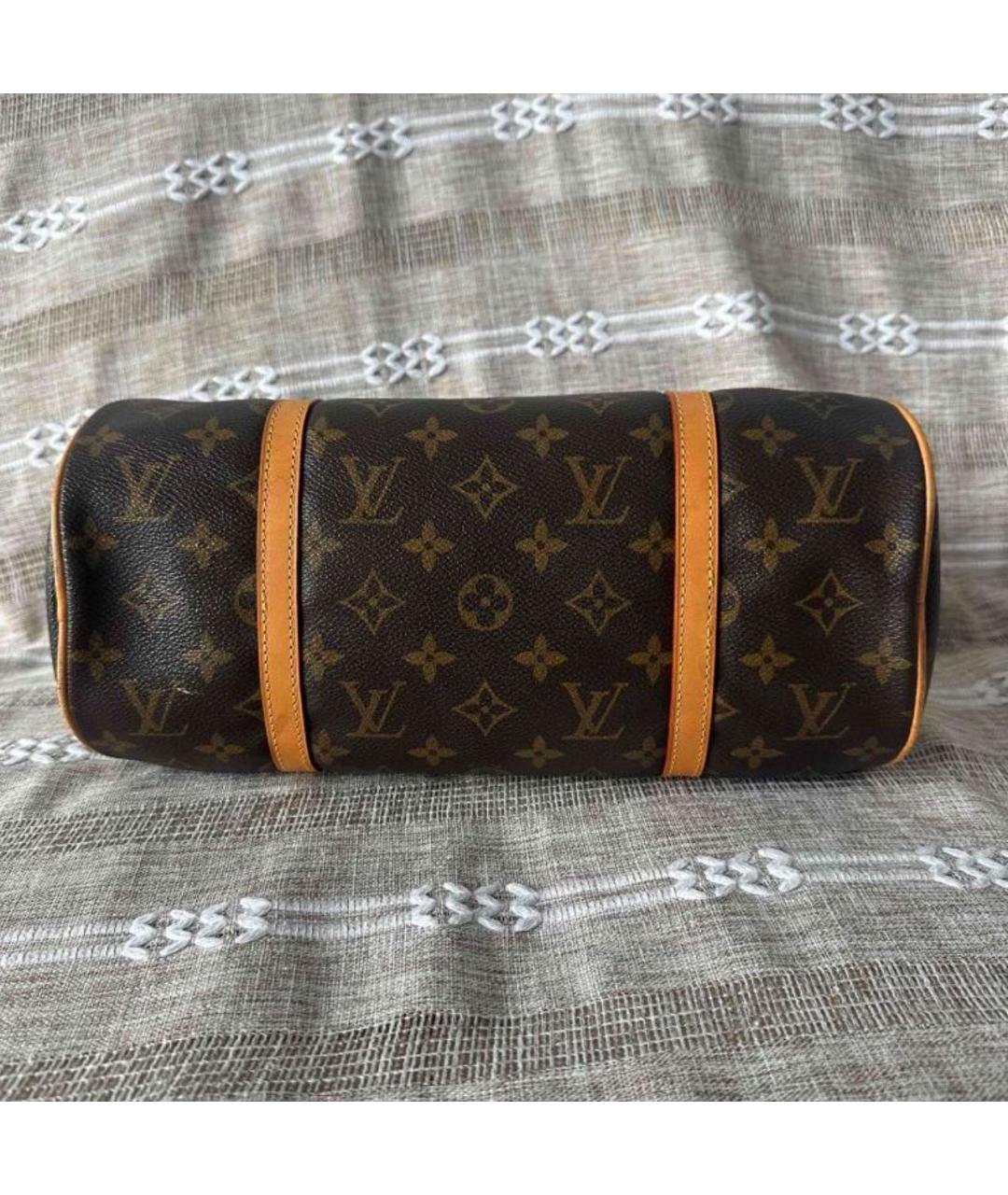 LOUIS VUITTON Коричневая сумка с короткими ручками из канвы, фото 4