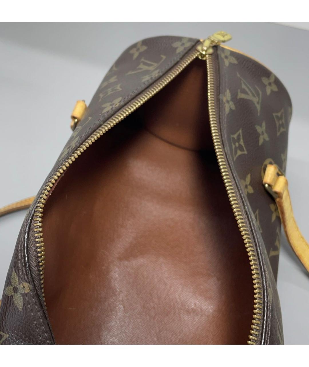 LOUIS VUITTON Коричневая сумка с короткими ручками из канвы, фото 6