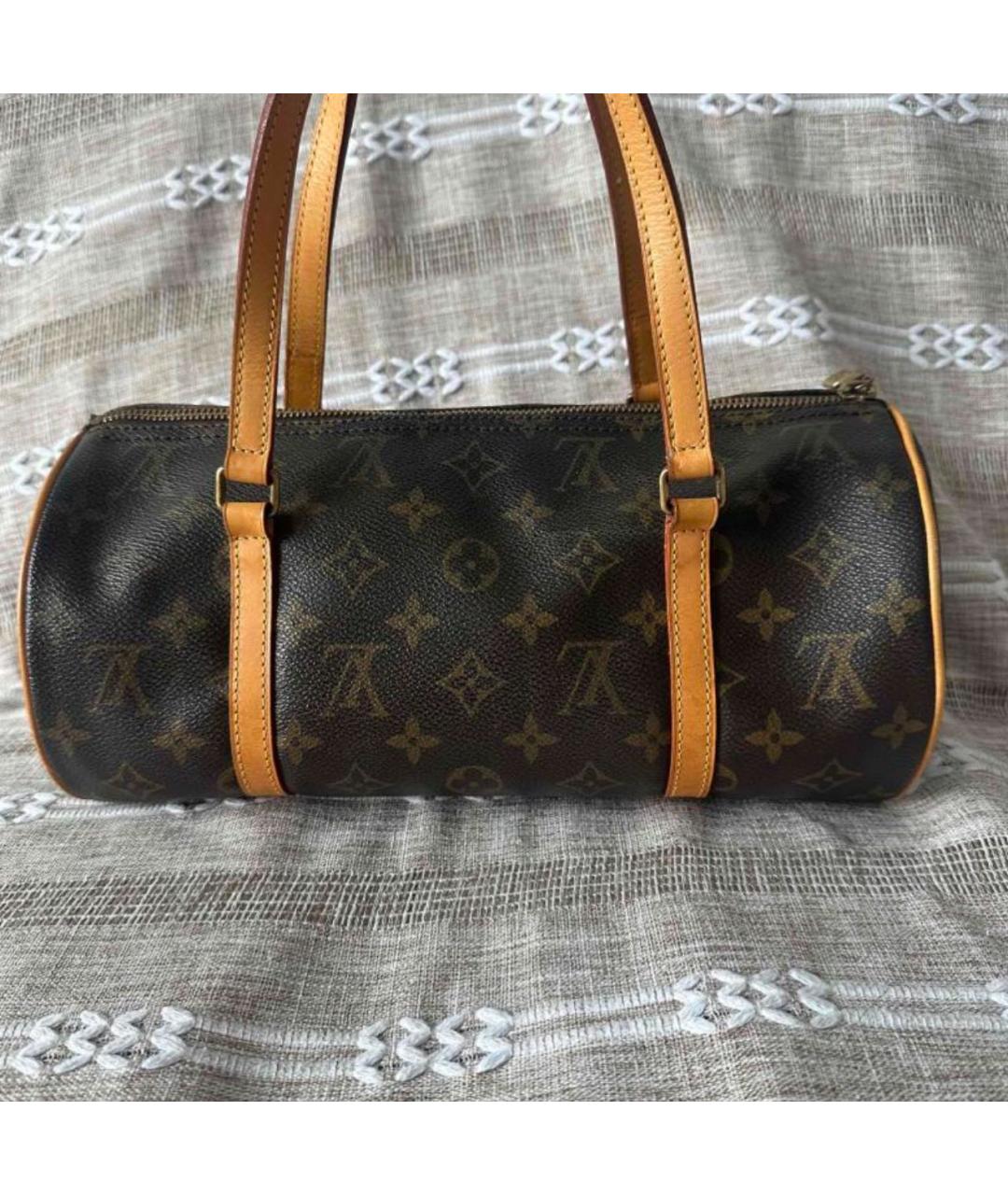 LOUIS VUITTON Коричневая сумка с короткими ручками из канвы, фото 2