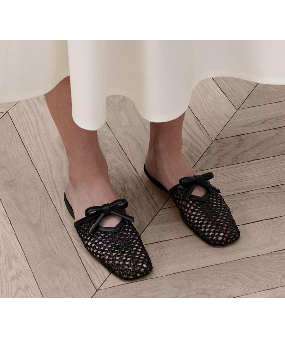 CHRISTIAN DIOR Черные кожаные мюли, фото 2