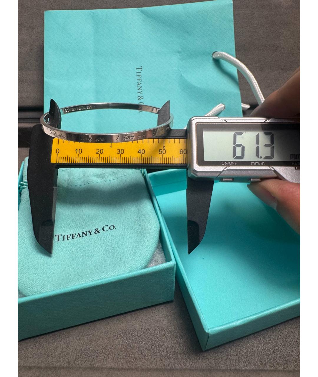 TIFFANY&CO Серебряный серебряный браслет, фото 6
