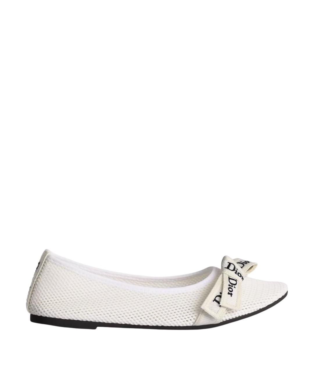 CHRISTIAN DIOR Белые балетки, фото 1