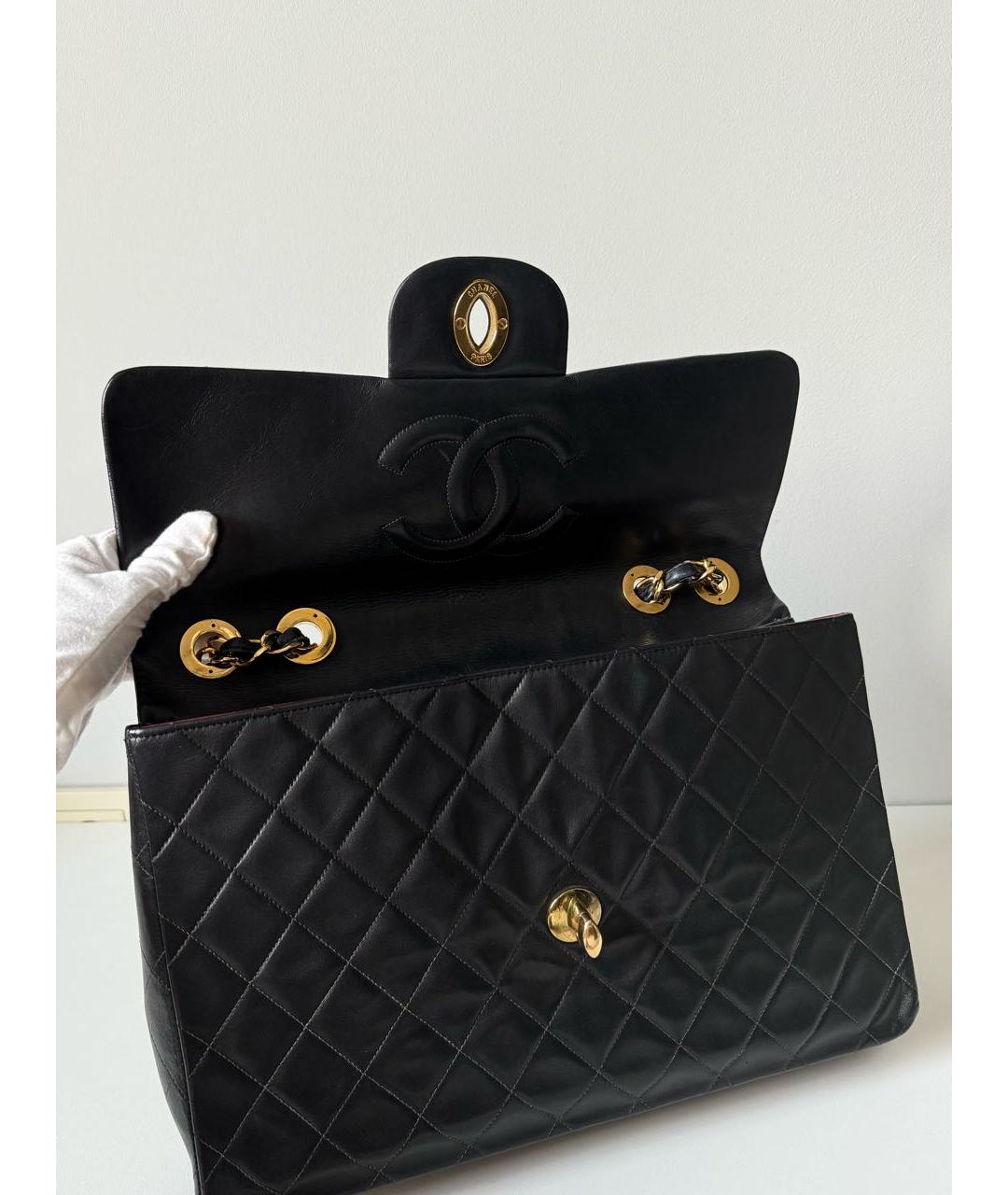 CHANEL Черная кожаная сумка через плечо, фото 6