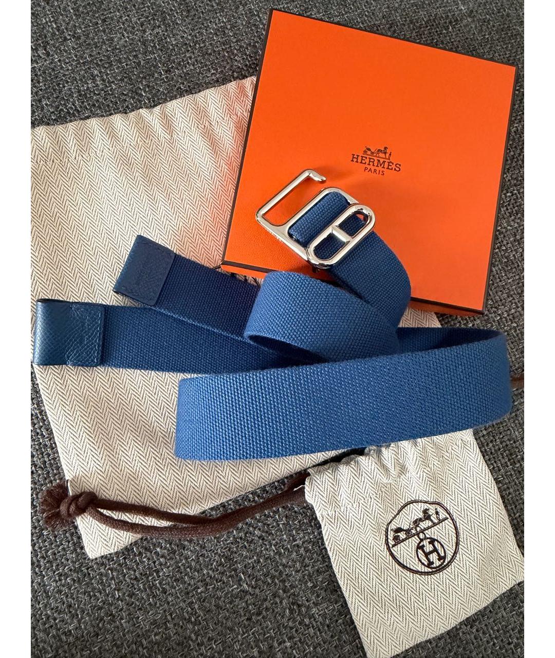 HERMES Темно-синий ремень, фото 3