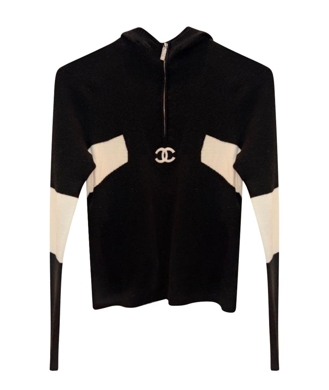 CHANEL Черный кашемировый джемпер / свитер, фото 1