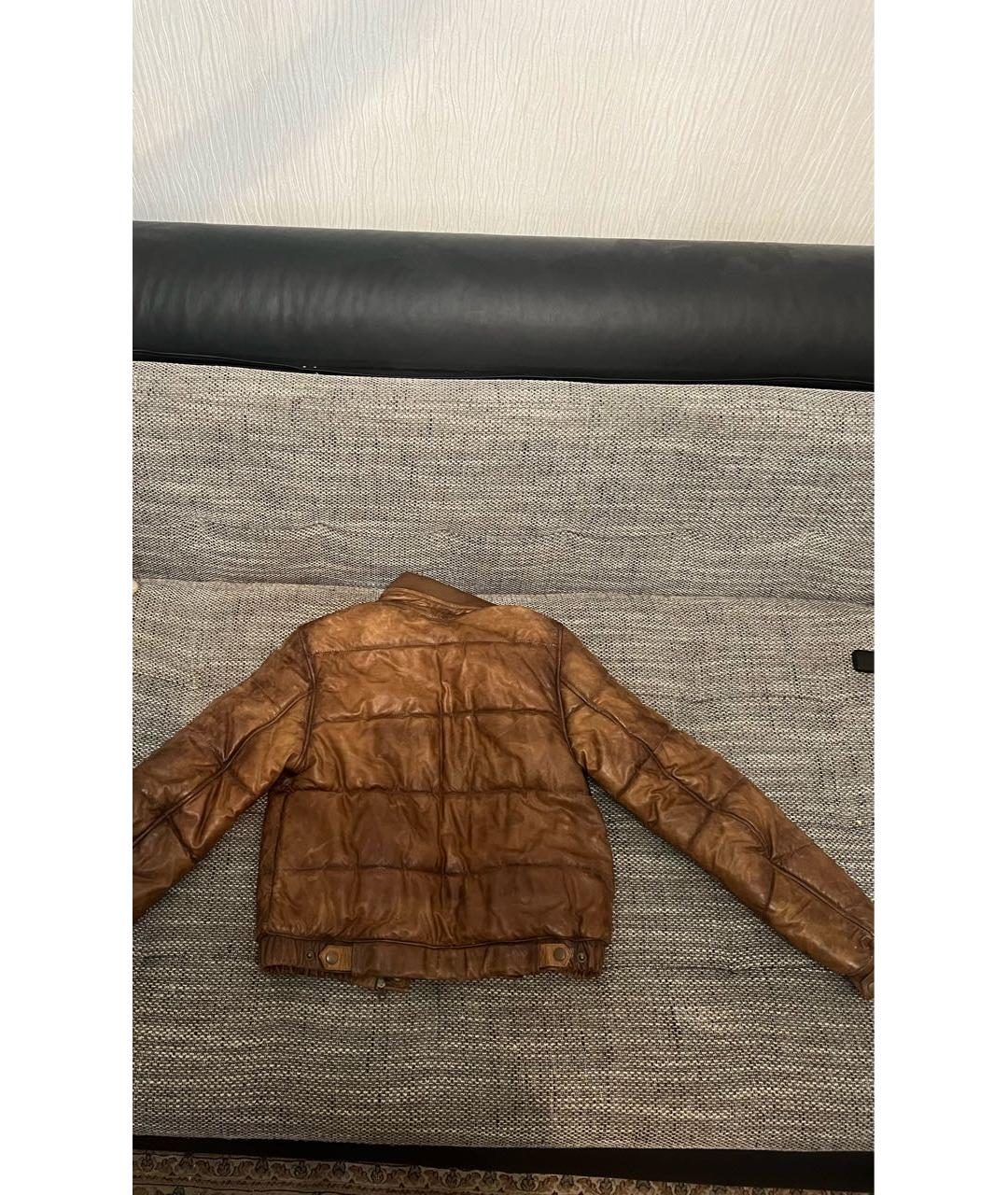 BELSTAFF Бежевая кожаная куртка, фото 2
