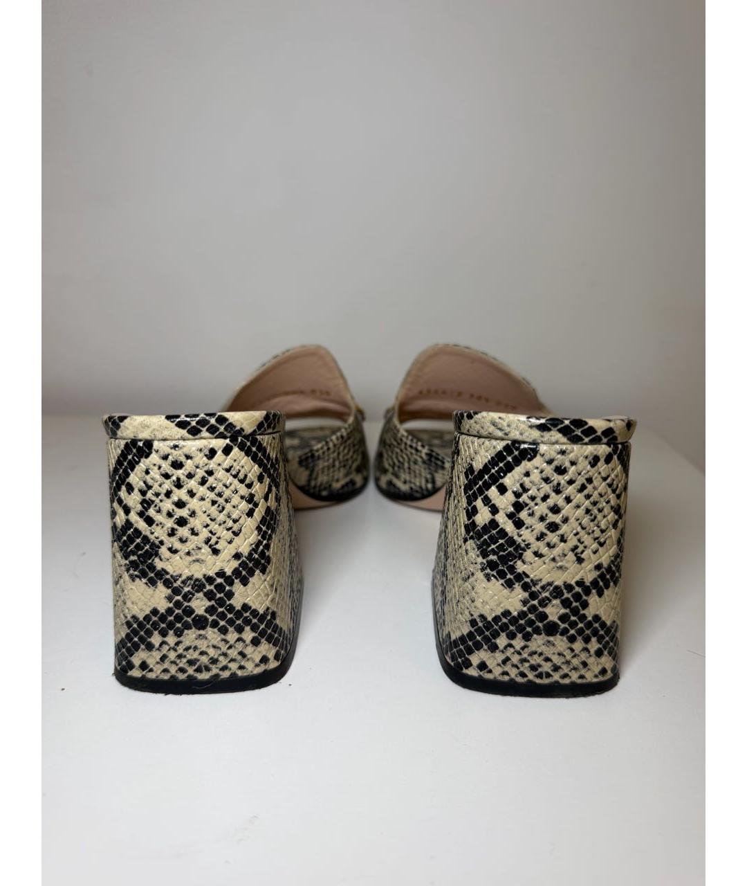 GUCCI Бежевые кожаные мюли, фото 4