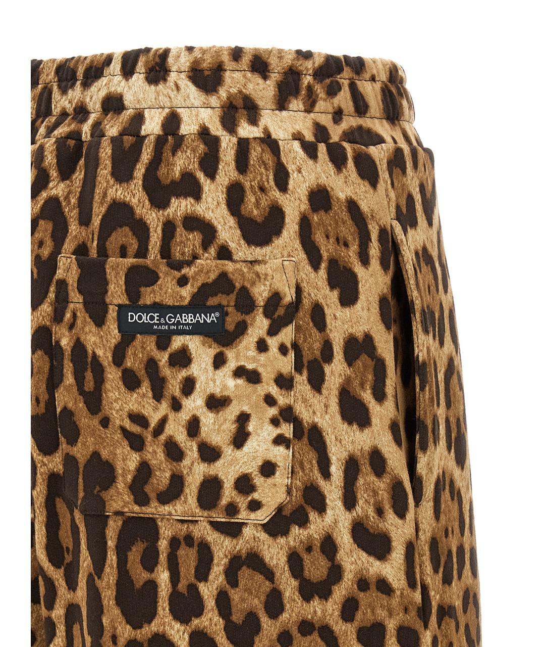 DOLCE&GABBANA Мульти хлопковые брюки широкие, фото 4
