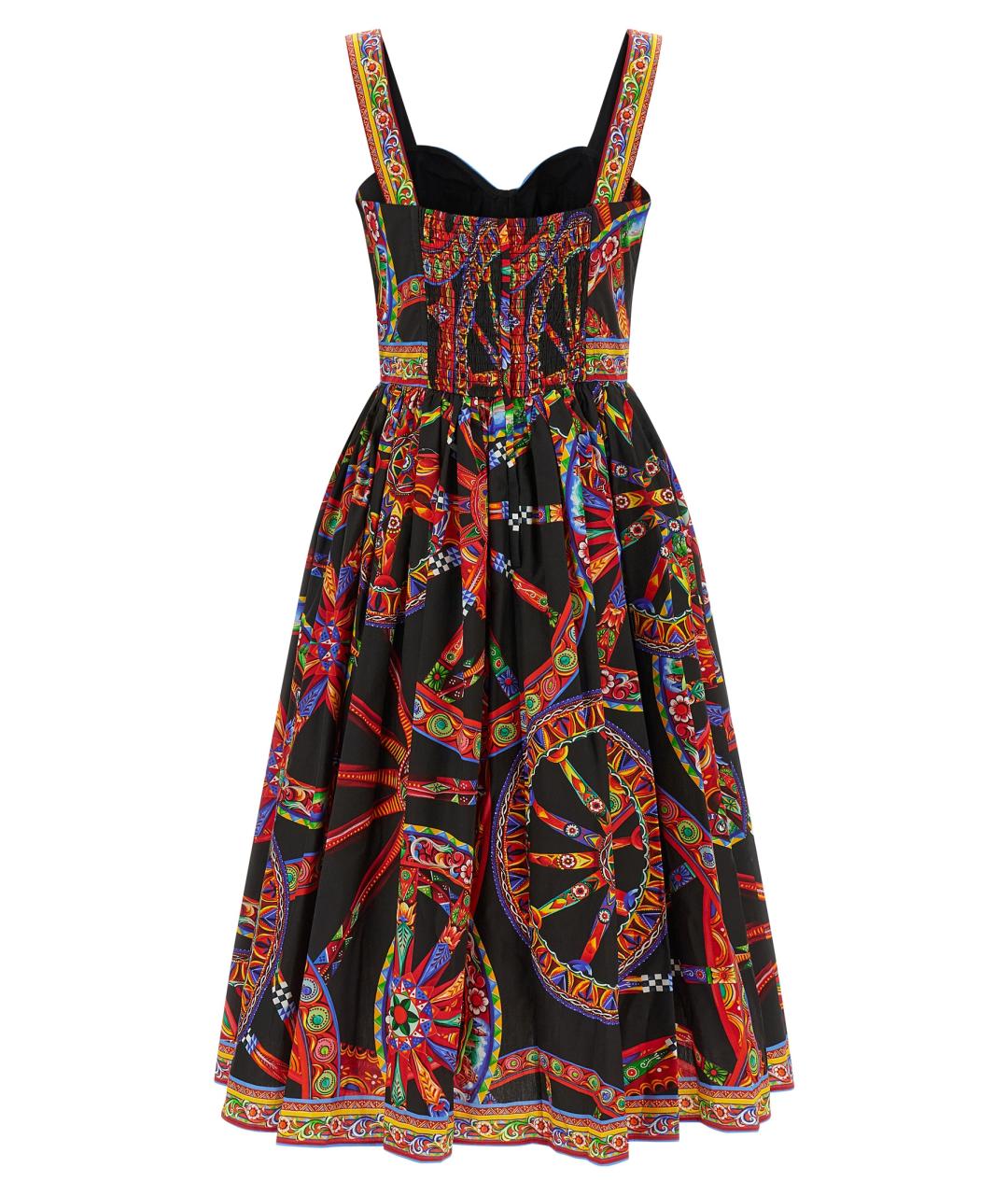 DOLCE&GABBANA Мульти хлопковое платье, фото 2