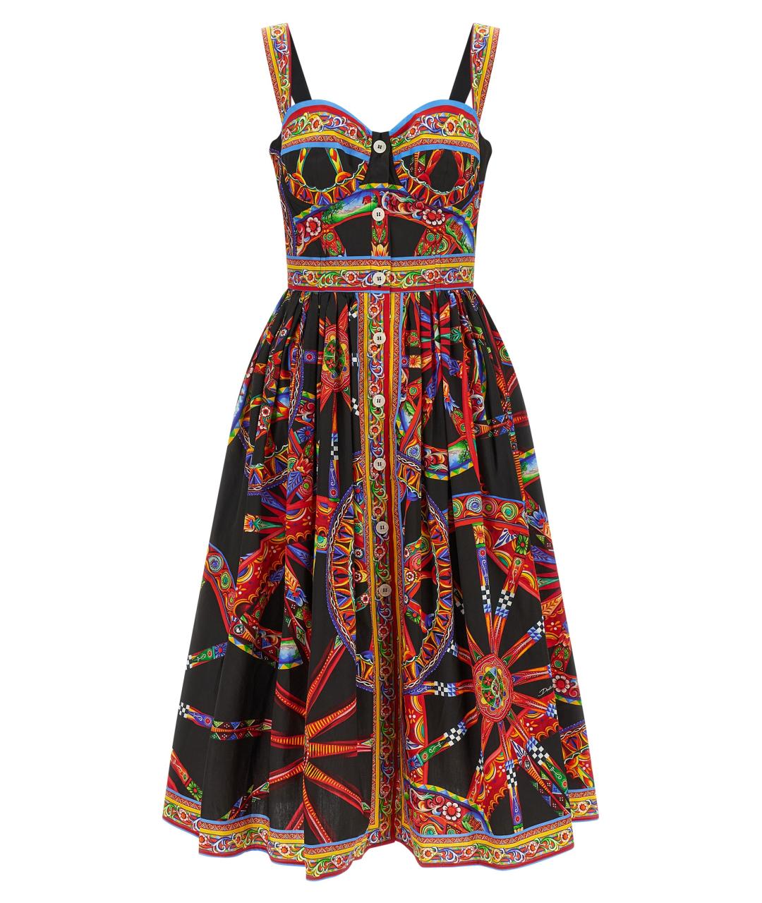 DOLCE&GABBANA Мульти хлопковое платье, фото 1