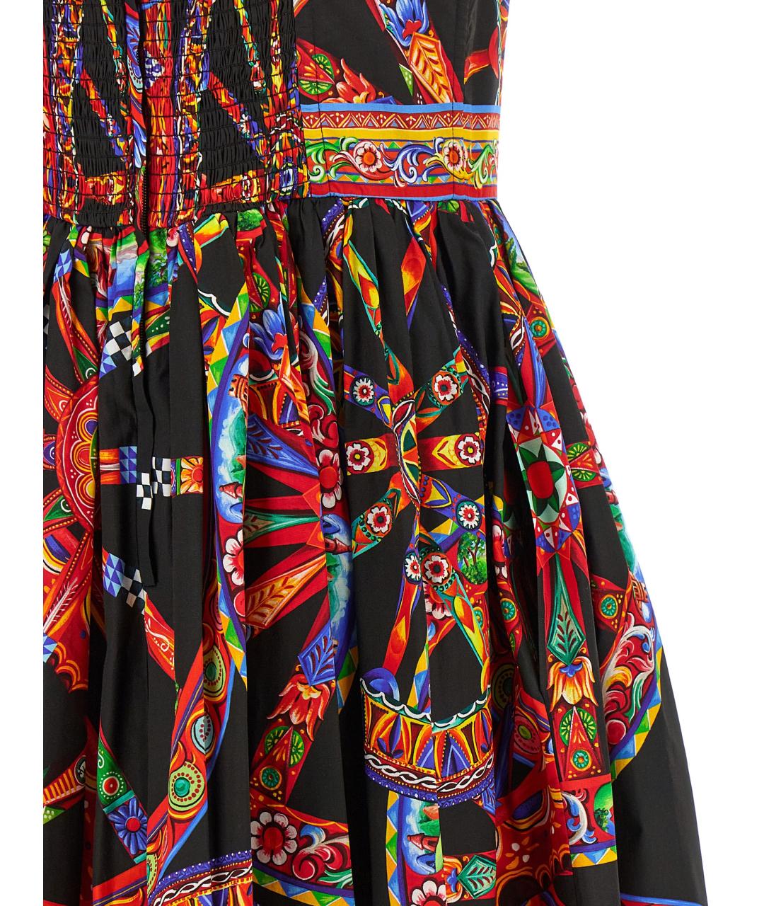DOLCE&GABBANA Мульти хлопковое платье, фото 4