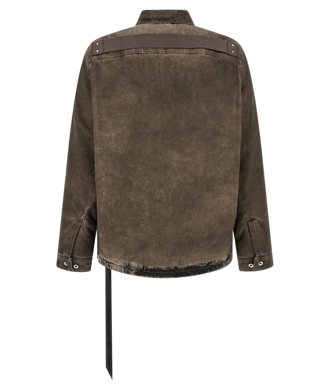RICK OWENS DRKSHDW Коричневая хлопковая куртка, фото 2