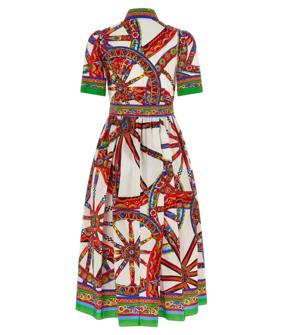 DOLCE&GABBANA Мульти хлопковое платье, фото 2