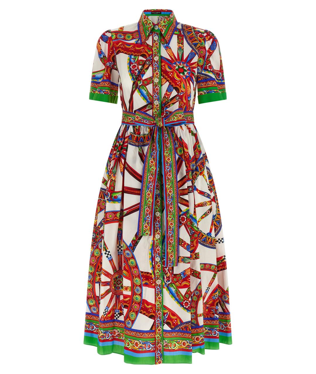 DOLCE&GABBANA Мульти хлопковое платье, фото 1