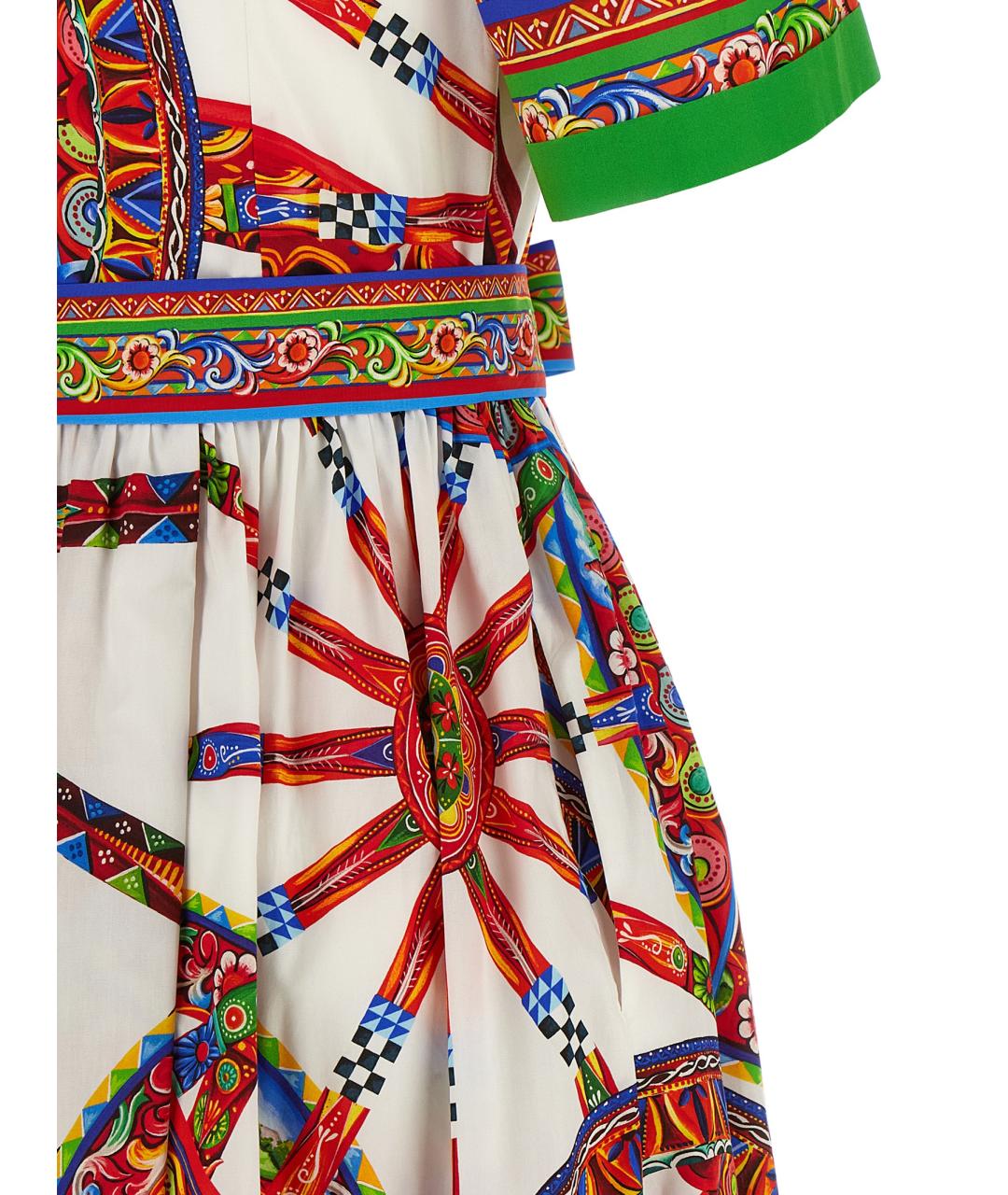 DOLCE&GABBANA Мульти хлопковое платье, фото 4