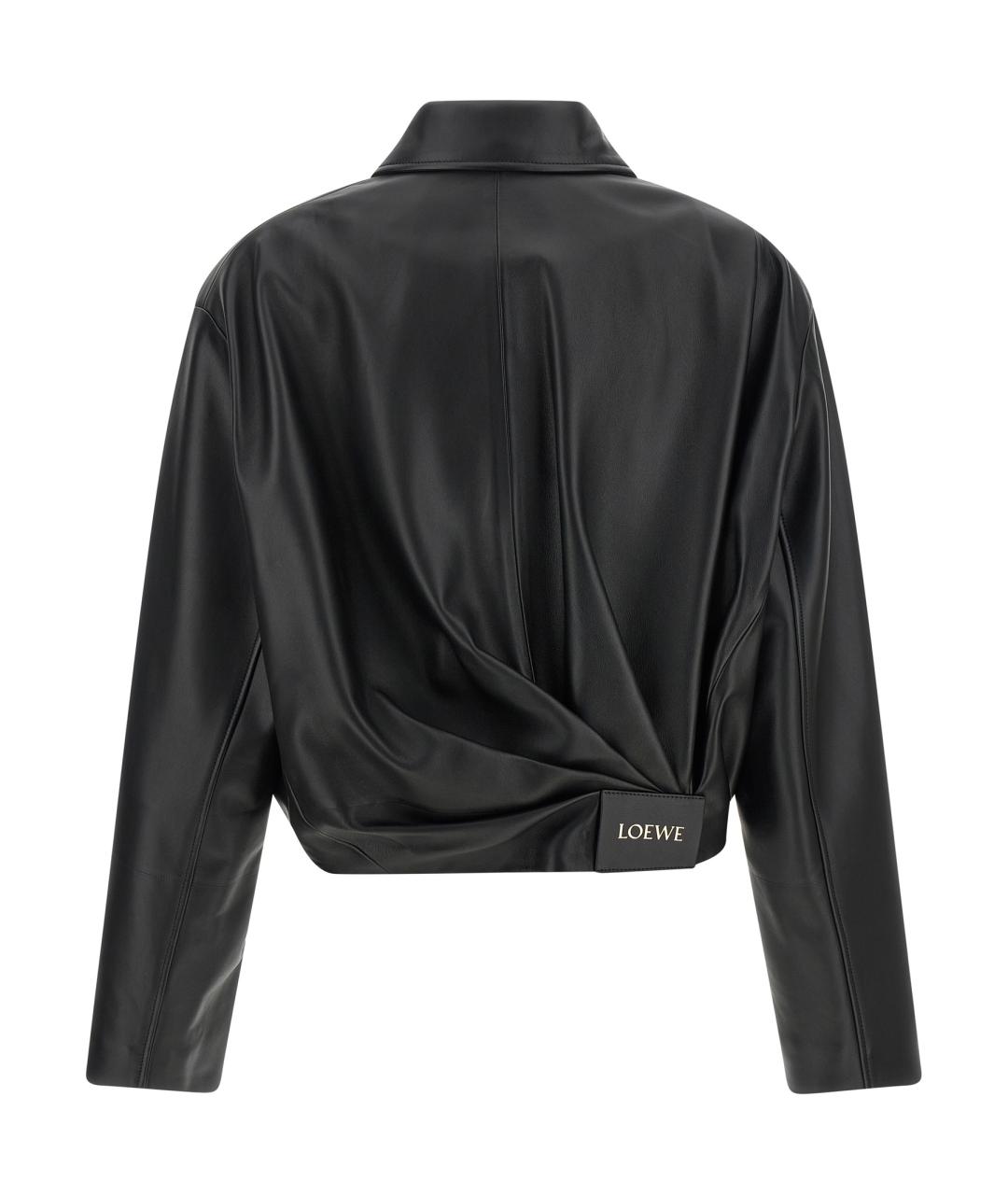 LOEWE Черная кожаная куртка, фото 2