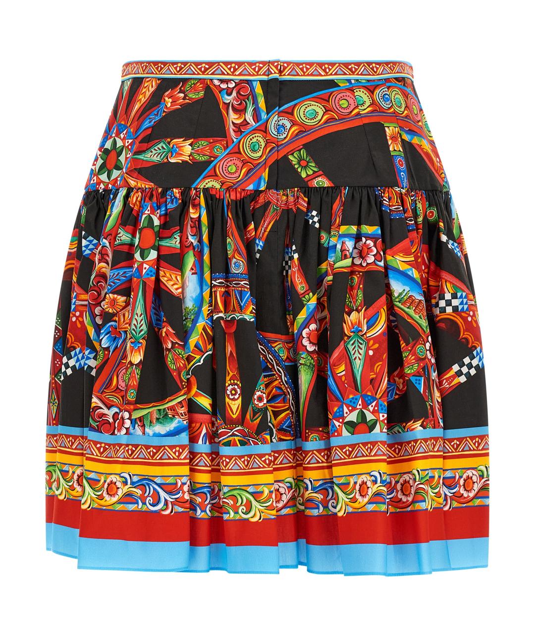 DOLCE&GABBANA Мульти хлопковая юбка мини, фото 2