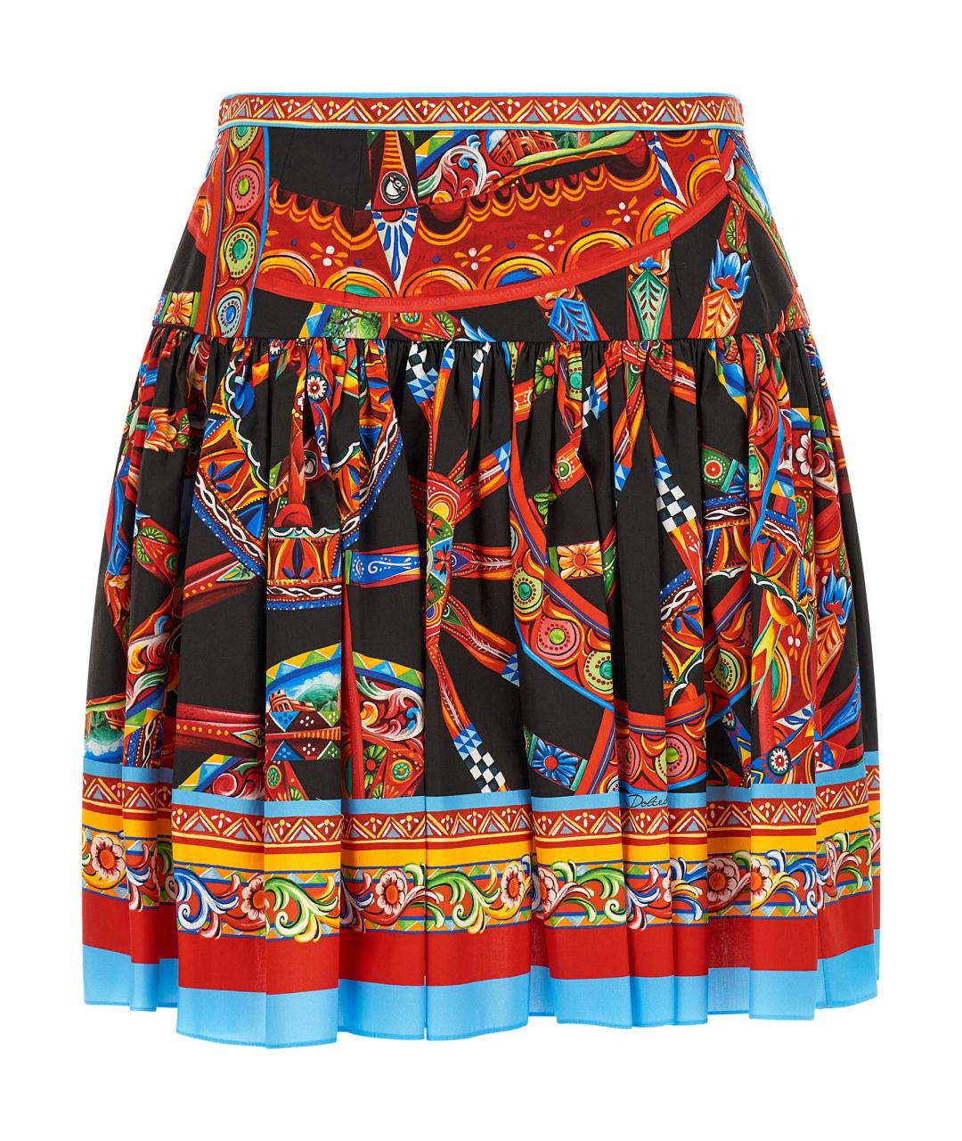DOLCE&GABBANA Мульти хлопковая юбка мини, фото 1