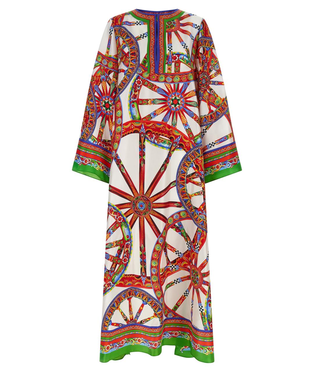 DOLCE&GABBANA Мульти шелковое платье, фото 1