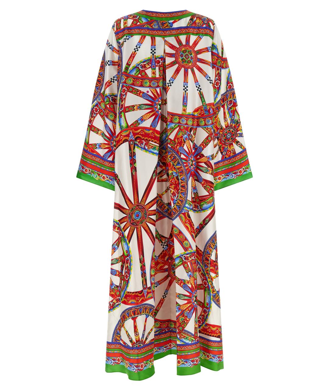 DOLCE&GABBANA Мульти шелковое платье, фото 2