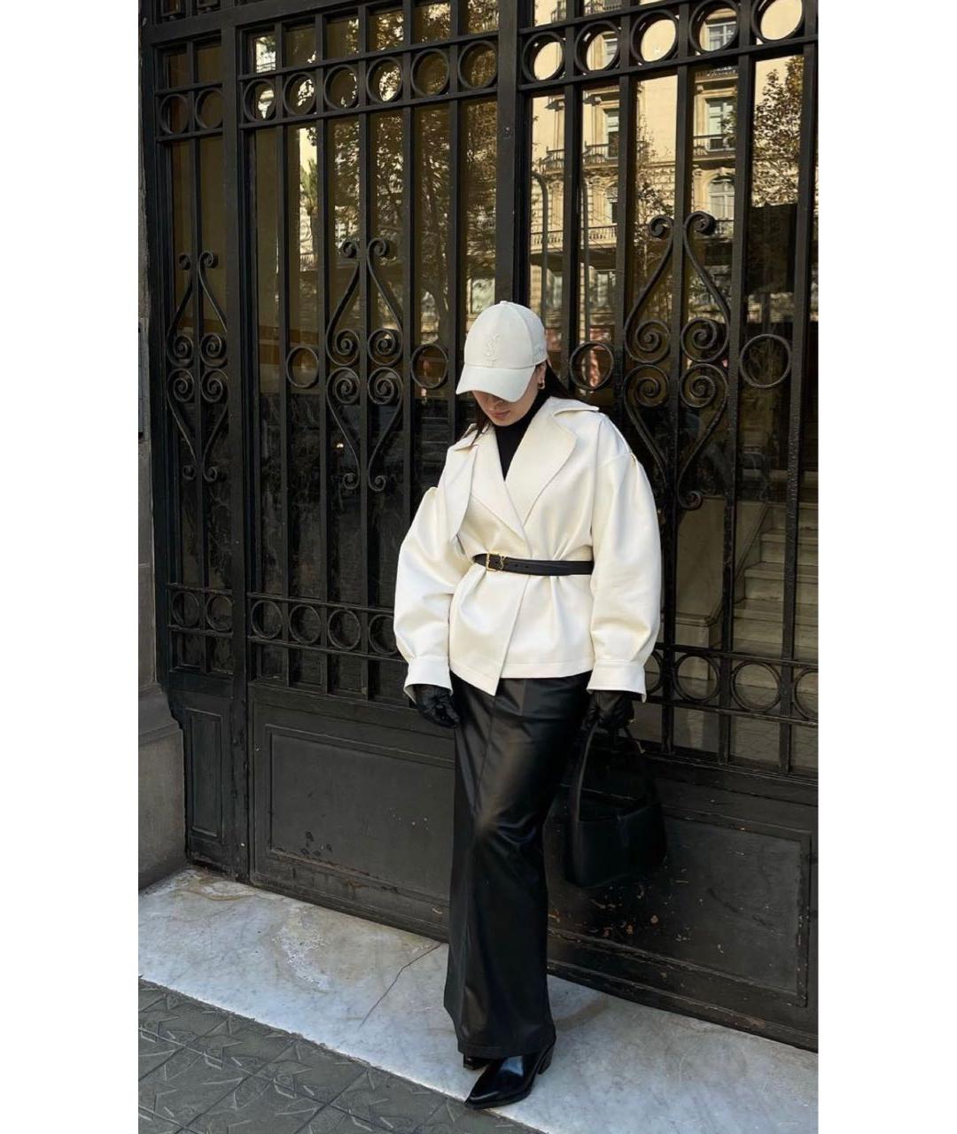 SAINT LAURENT Белая хлопковая кепка, фото 2