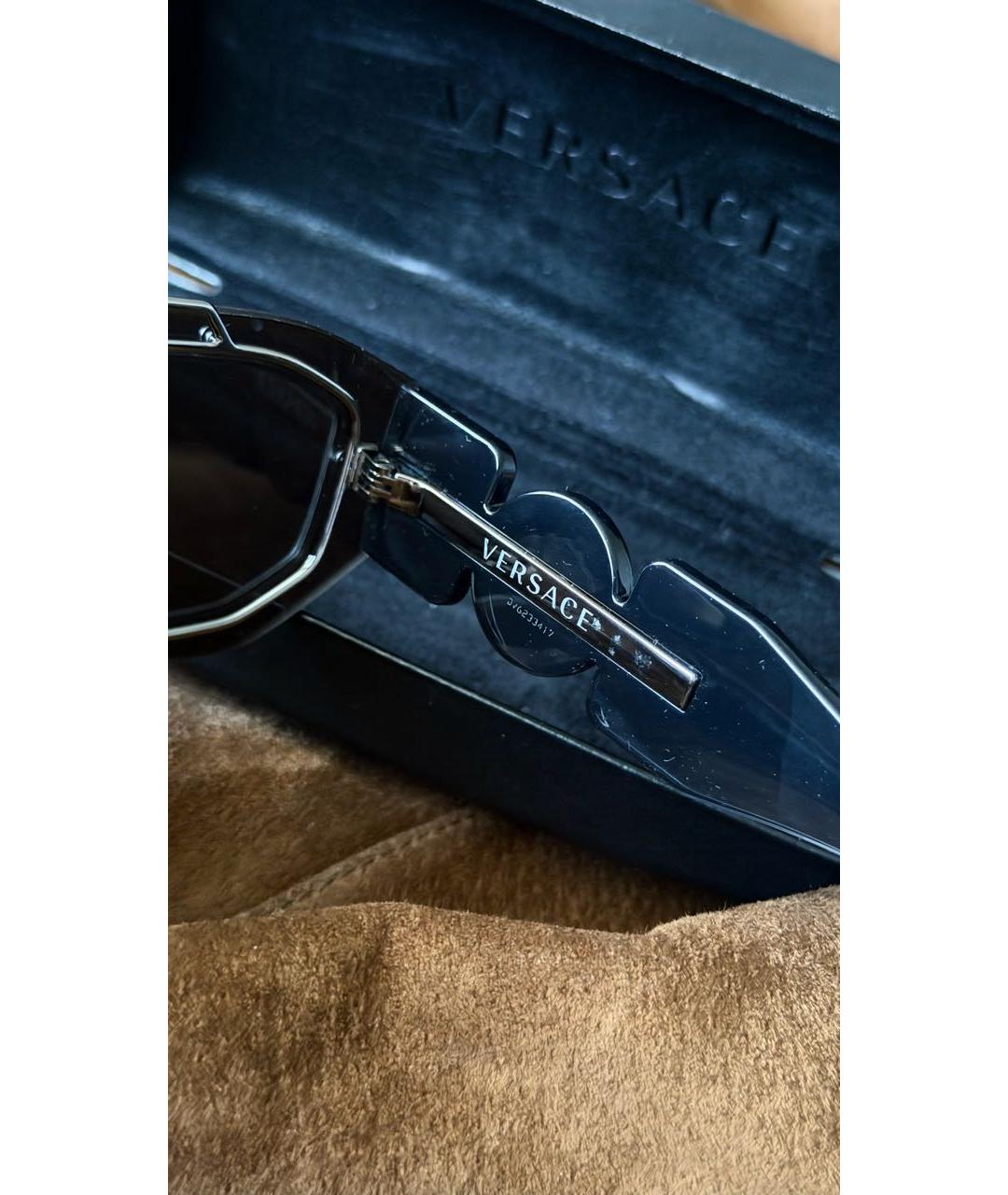 VERSACE Серые пластиковые солнцезащитные очки, фото 6