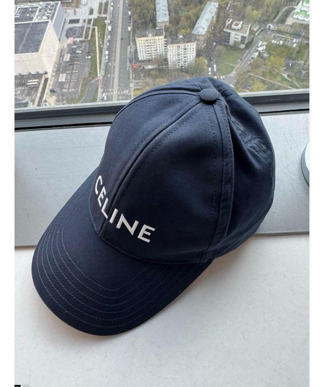 CELINE Темно-синяя кепка, фото 2