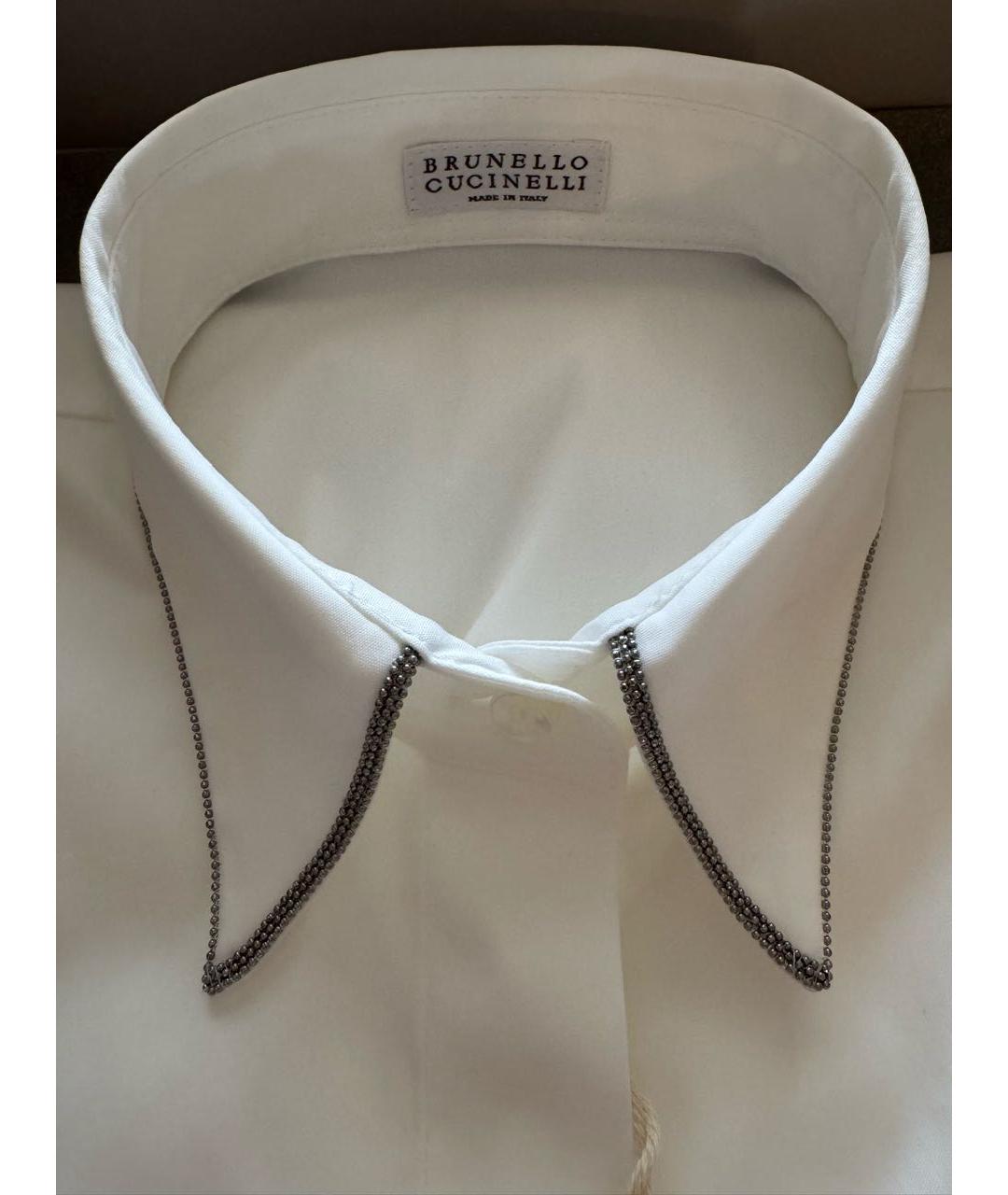 BRUNELLO CUCINELLI Белая хлопковая рубашка, фото 2