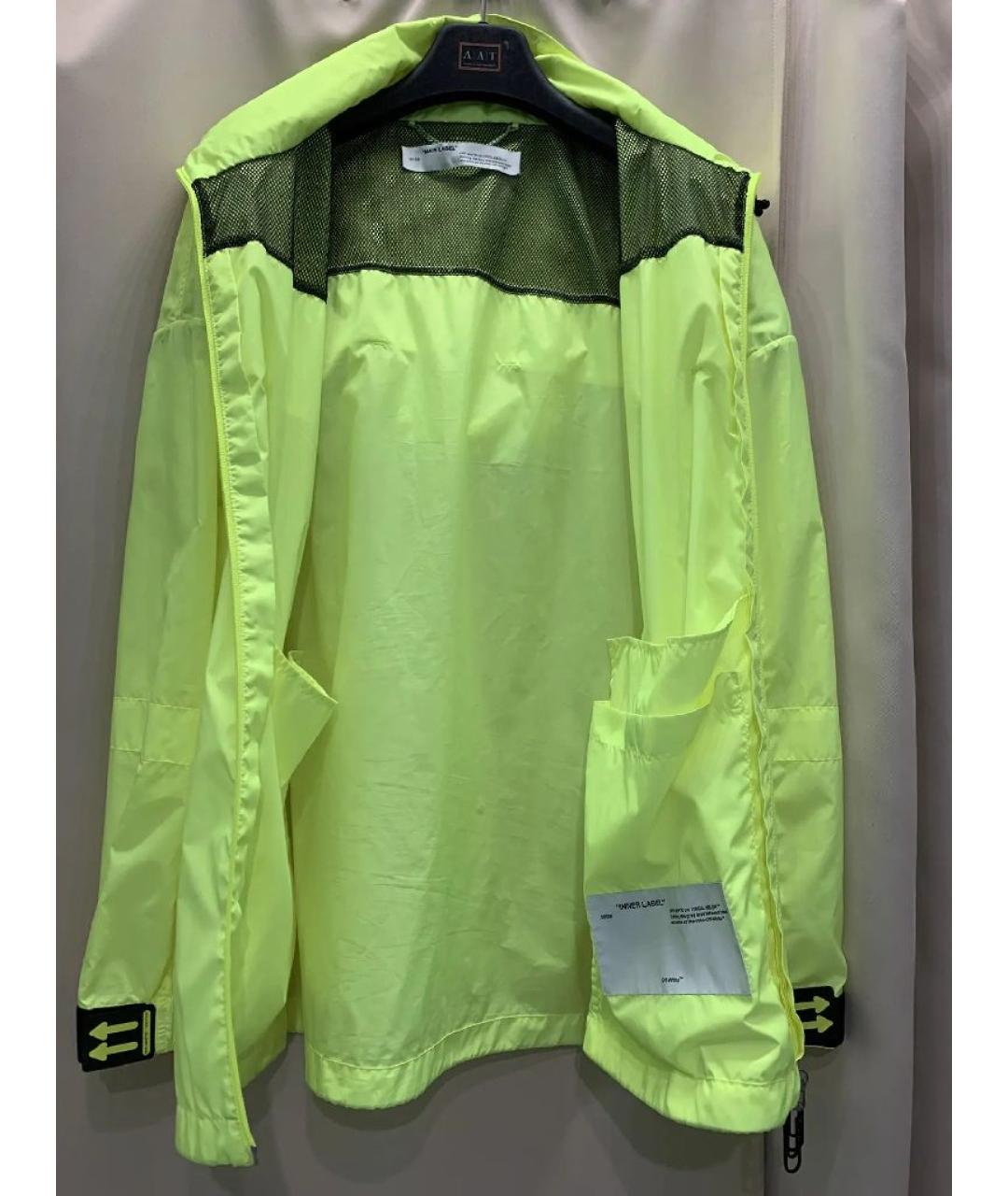 OFF-WHITE Желтая полиэстеровая куртка, фото 4