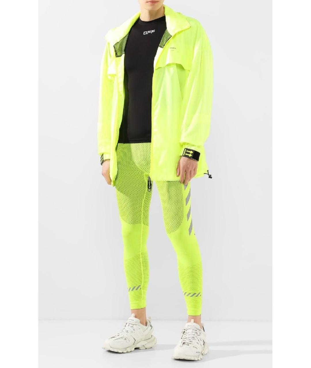 OFF-WHITE Желтая полиэстеровая куртка, фото 8
