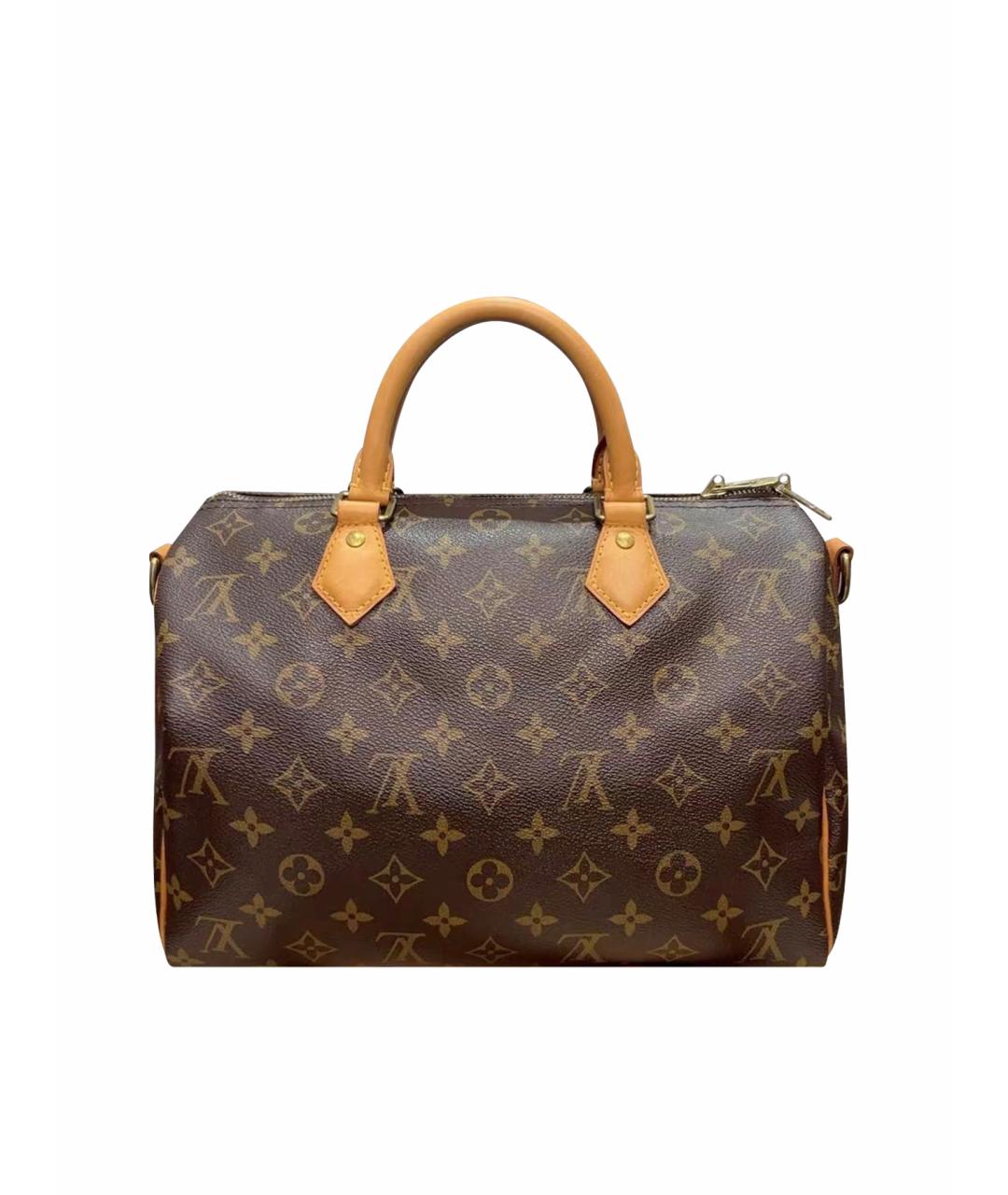 LOUIS VUITTON Коричневая кожаная сумка через плечо, фото 1