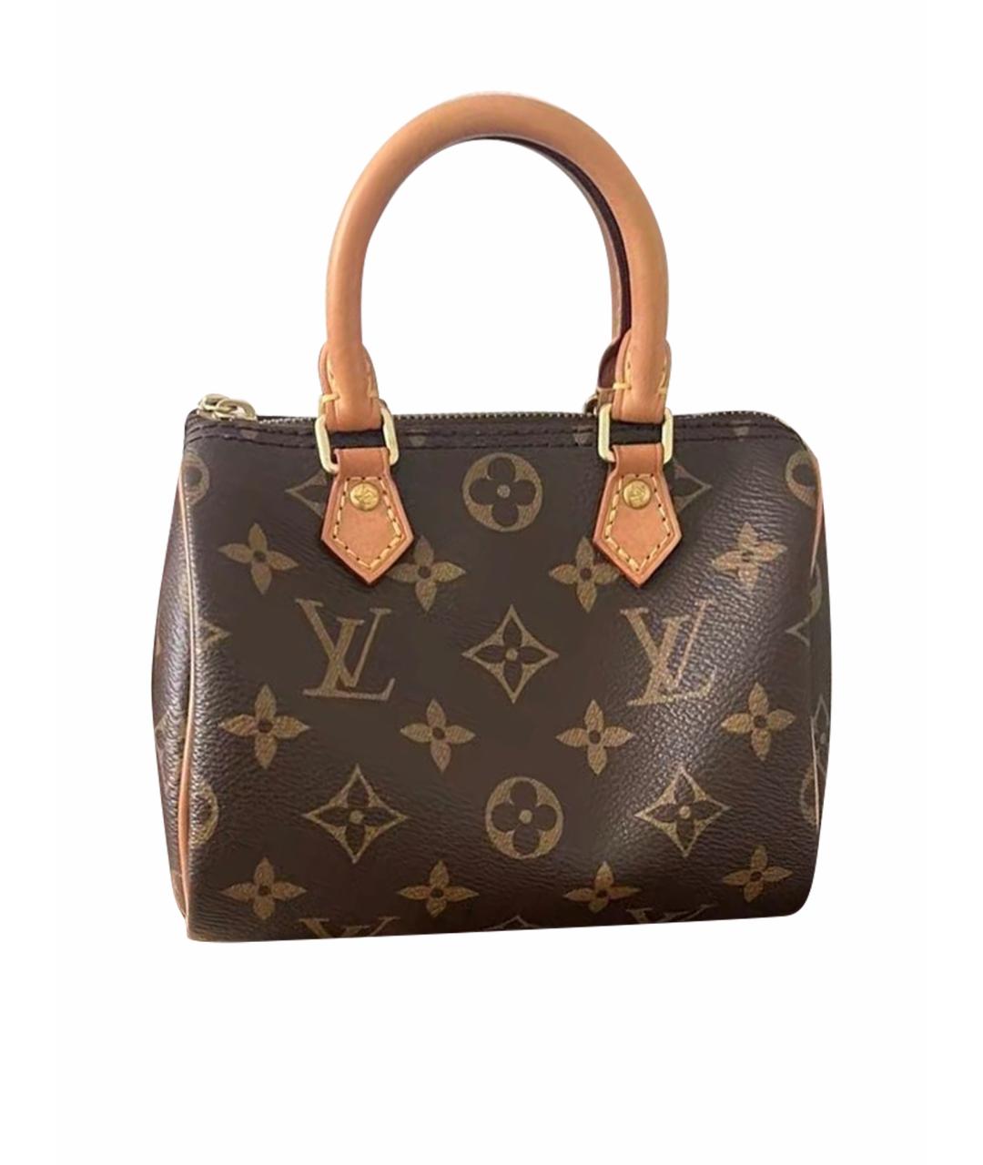 LOUIS VUITTON Коричневая кожаная сумка через плечо, фото 1